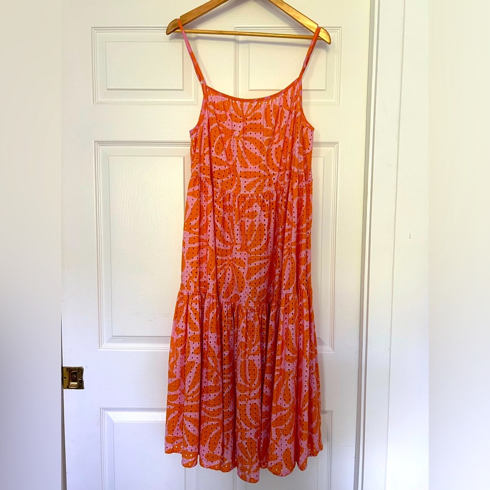 Solid & Striped tiered eyelet beach dress size M